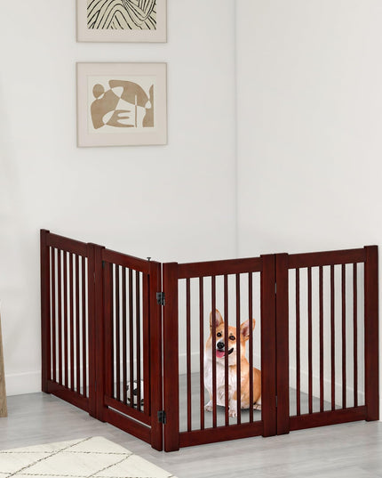 30" Configurable Folding 4 Panel Wood Fence