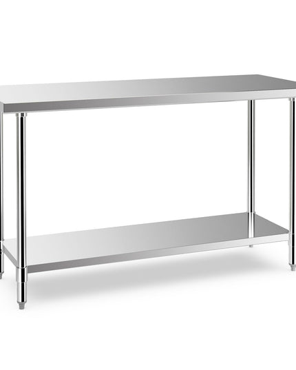 Giantex Stainless Steel Table, 24 x60 Inches Commercial Work Table with Adjustable Undershelf and Foot Pads