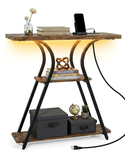 Giantex 32" Console Table with LED Lights