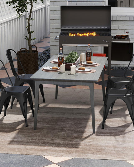 Giantex Metal Dining Chairs Set of 4, Farmhouse Kitchen Chairs with Removable Backrest