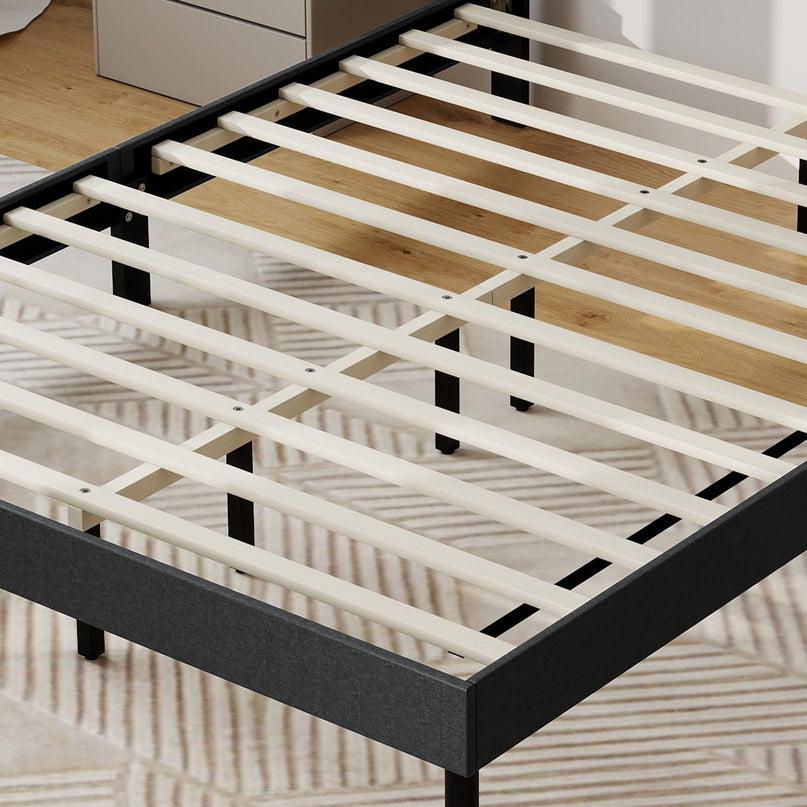 Giantex Queen Bed Frame with Button Tufted Headboard