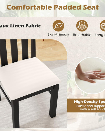 Giantex Chaises de salle à manger en bois, lot de 2 ou 4, pour cuisine et salon