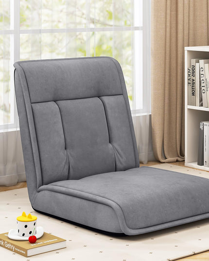 Giantex Floor Chair, Lazy Sofa with 14-Poistion Adjustable Backrest & 5-Position Adjustable Headrest, Padded Sleeper Bed