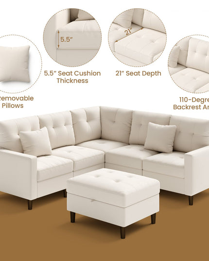Giantex Modular Sectional Sofa Couch