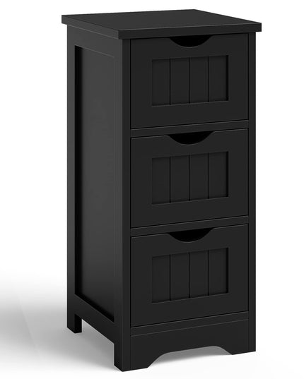 Meuble de Rangement pour Salle de Bain Giantex - Petit Meuble de Rangement pour Salle de Bain avec 3 Tiroirs Amovibles