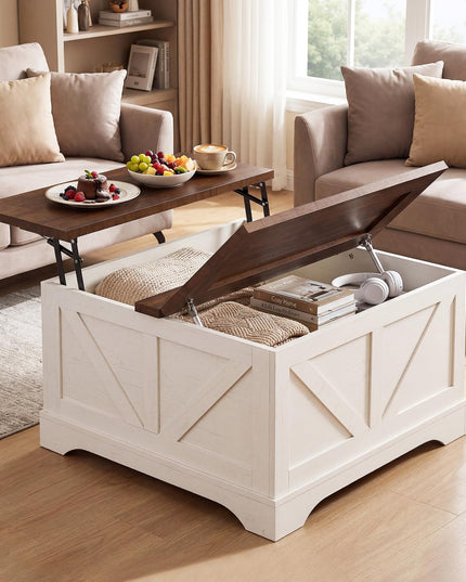 Giantex 31.5" Square Farmhouse Lift Top Coffee Table with Storage