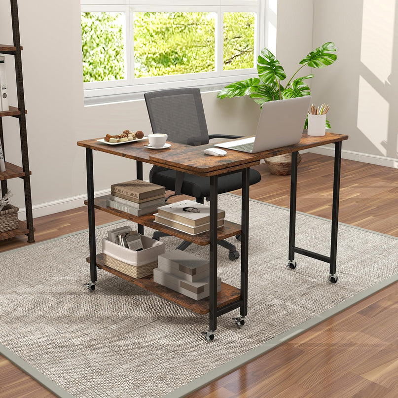 Giantex 360° Free Rotating Sofa Side Table