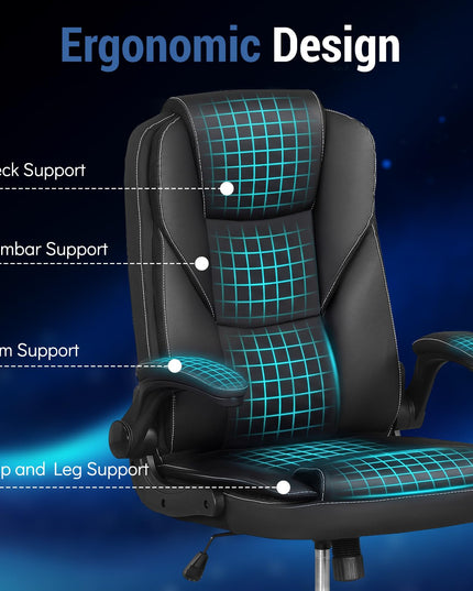 Giantex Ergonomic Computer Desk Chair with Flip-up Arms