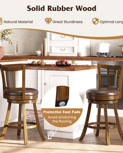 Giantex 25"/30" Bar Stools Set of 2/4 for Kitchen Island Dining Room Pub