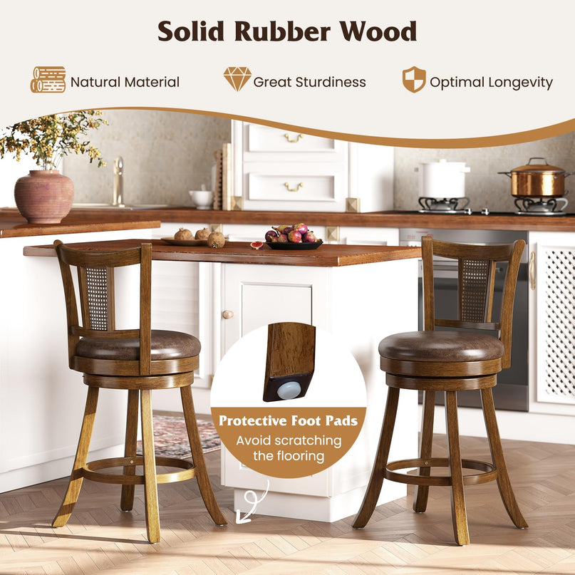 Giantex 25"/30" Bar Stools Set of 2/4 for Kitchen Island Dining Room Pub