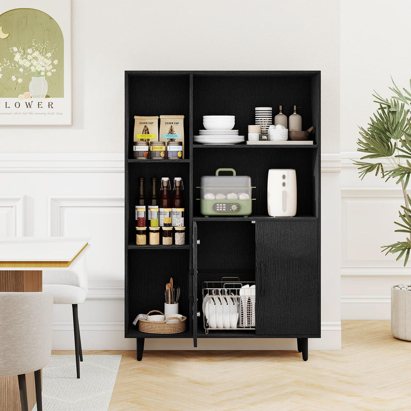 Giantex 47" Storage Cabinet | Bookcase with 2 Doors for Entryway Living Room Office