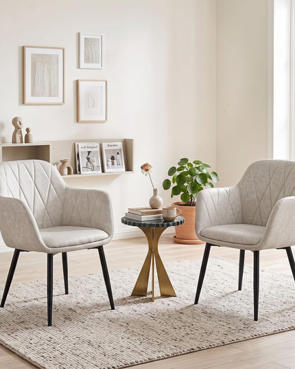 Giantex Dining Chairs Set of 2/4 Upholstered PU Leather Kitchen Chair