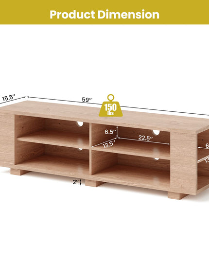 Giantex TV Stand Entertainment Center - Farmhouse Television Table up to 65 Inches TVs, 7 Colors