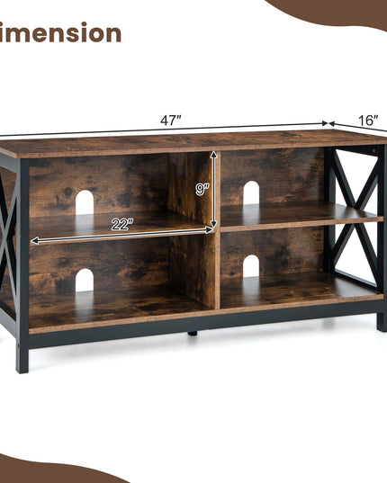 Giantex TV Stands for Living Room - 3-Tier Media Console Table with Storage Shelves
