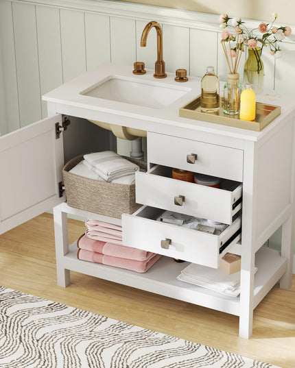 Giantex Bathroom Vanity with Ceramic Sink