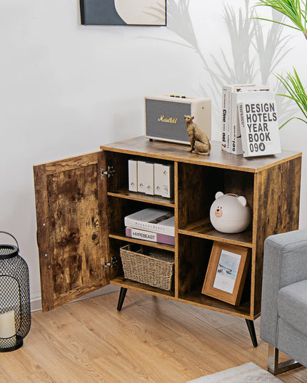 Giantex Mid-Century Storage Cabinet, Buffet Sideboard with Single Door & Adjustable Shelves