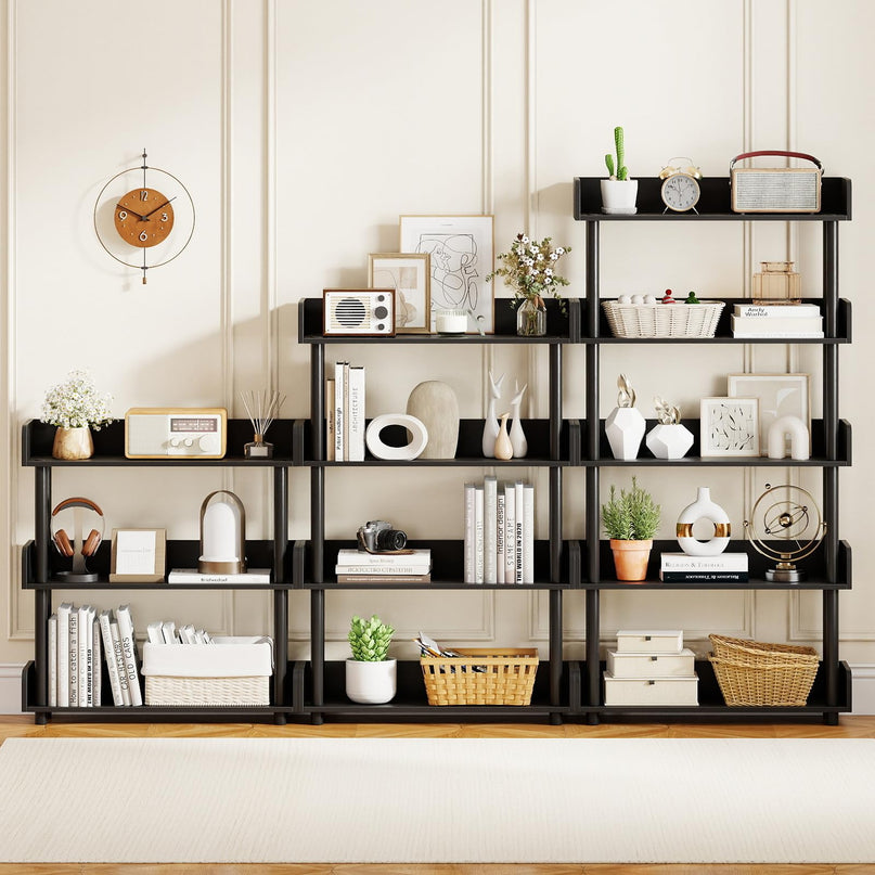 Giantex 3-Tier Bookshelf | Standing Display Rack Shelving Unit for Living Room Bedroom Study