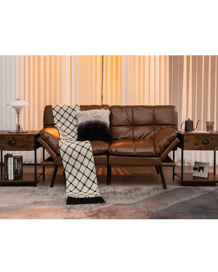 Giantex Nightstand with Drawers, Bedside Table w/Removable Fabric Bins & Pull Handle
