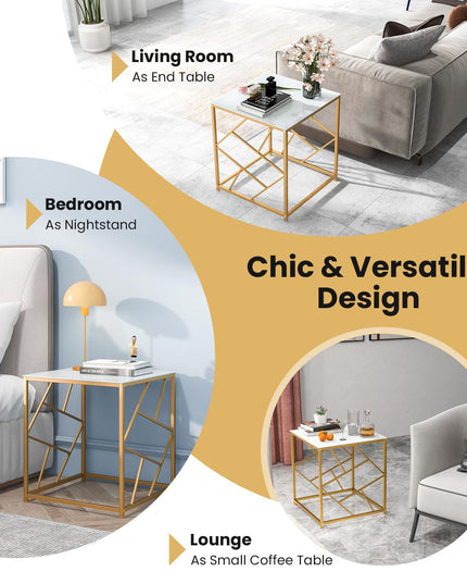 Giantex Gold Side Table