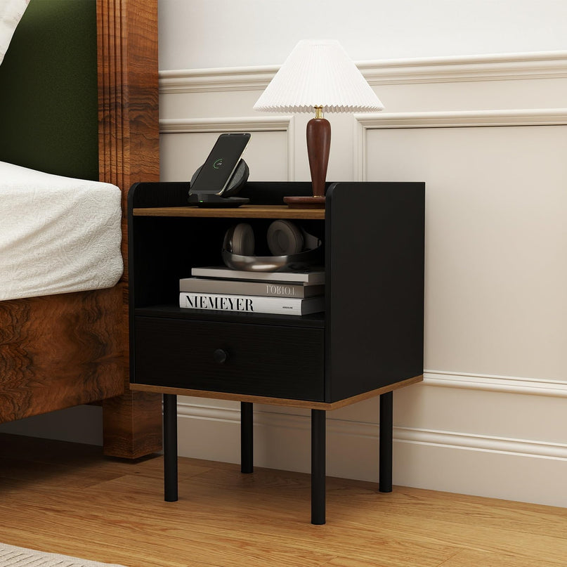 Giantex Wood Nightstands Set of 2 with Drawer