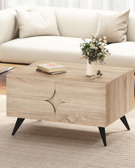 Giantex Mid Century Modern Coffee Table with Storage Accent Cocktail Table