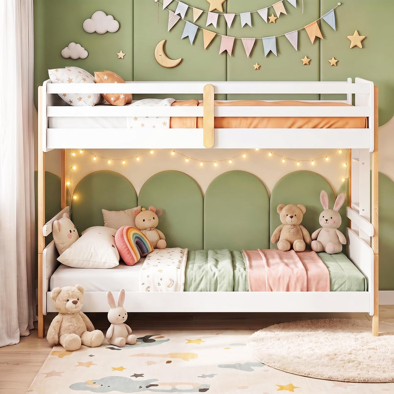 Giantex Twin Over Twin Bunk Bed with Ladder