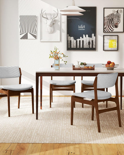 Giantex Modern Padded Dining Chairs Set of 2/4 Upholstered Kitchen Chairs