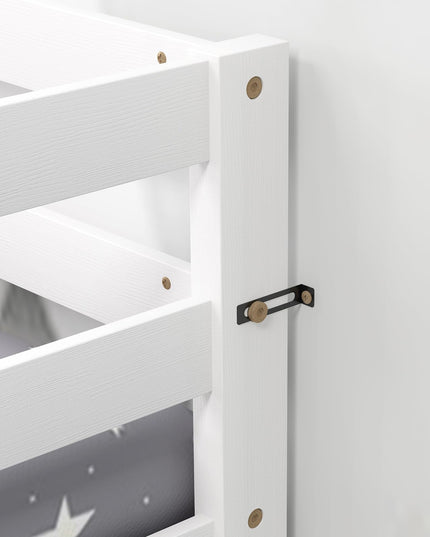 Giantex Bunk Bed Twin Over Twin White, Solid Wood Bunk Bed