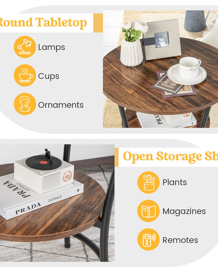 Giantex Round End Table Set