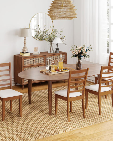 Giantex Wooden Dining Chair Set of 2/4 for Living Room Restaurant