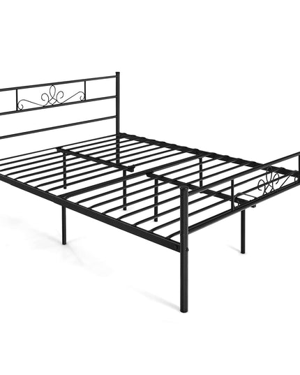 Mattress Foundation w/Heavy Duty Steel Slat Support, No Box Spring Needed