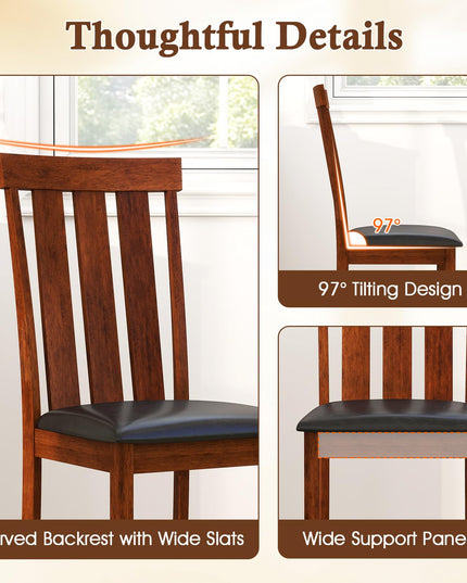 Giantex Wooden Dining Chairs Set of 2/4