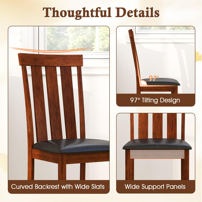 Giantex Wooden Dining Chairs Set of 2/4