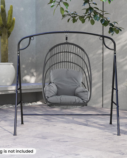 Giantex 660-Lbs Metal Hammock Stand - Heavy Duty Porch Swing Stand w/ 4 Support Bars, Hammock Chair not Include