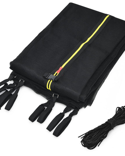 Trampoline Safety Net w/Adjustable Straps, 8 10 12 14 15 16Ft Weather-Resistant Replacement Enclosure Net