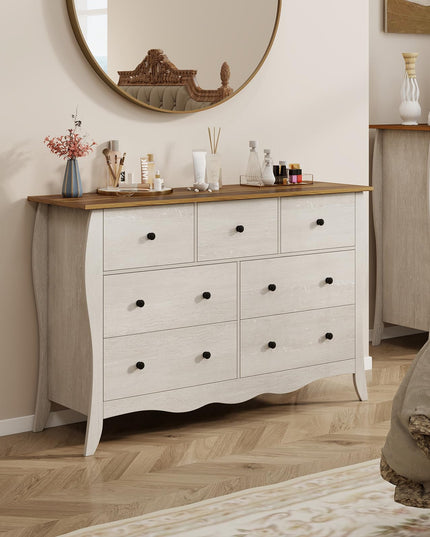 Giantex Storage Cabinet with Foldable & Detachable Fabric Drawers, Anti-Tipping Kit, 47” x 15” x 30.5” Farmhouse Floor Cabinet