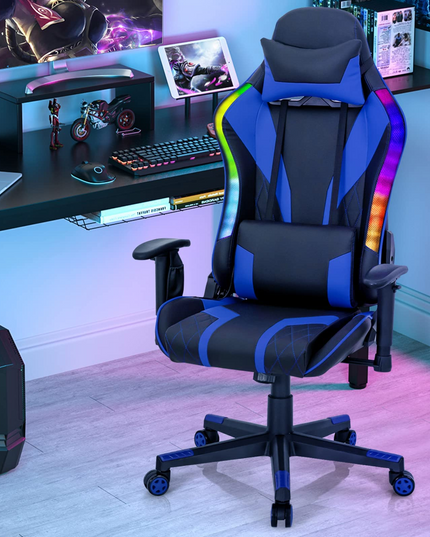 Giantex Gaming Chair with RGB LED Lights