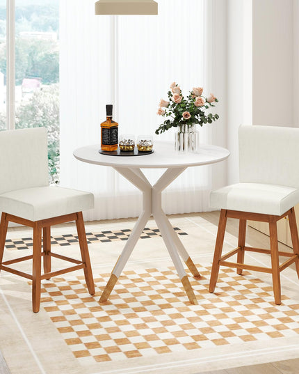 Giantex Modern Upholstered Bar Stools Set