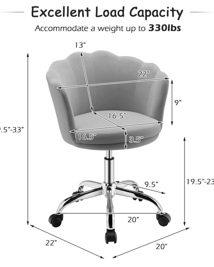 Giantex Kids Desk Chair, Comfy Home Office Task Chair with Wheels