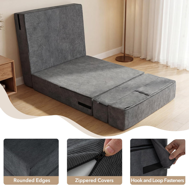 Giantex 4-in-1 Folding Sofa Bed Convertible Sleeper Chair for Adults