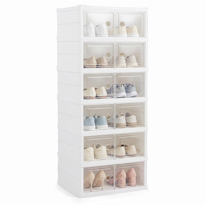 Giantex 6-Tier Folding Shoe Rack Organizer