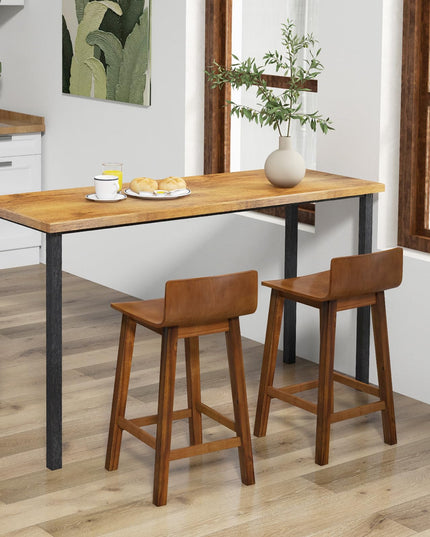 Giantex 2 or 4 Bar Stools Set with Low Back & Footrest