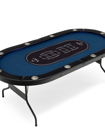 10 Players Poker Table with Cup Holder - Giantex