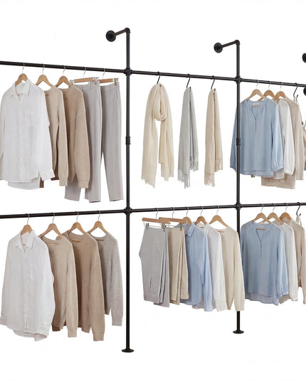 Giantex Industrial Pipe Clothing Rack for Wardrobe Closet
