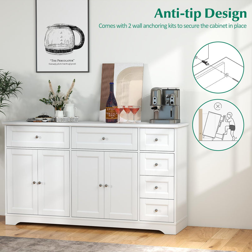 Giantex Large Buffet Cabinet with Storage for Living Room