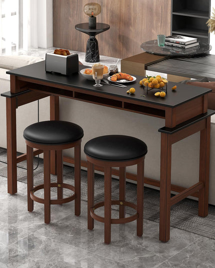 Giantex Small Dining Table Set for 2 - Bar Table and 2 Bar Stools