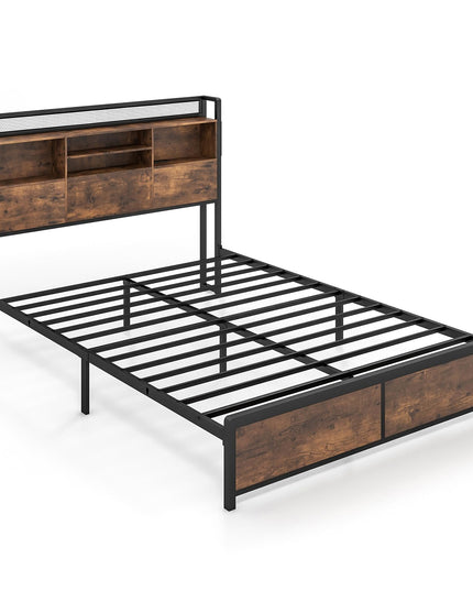 Giantex Bed Frame with Storage Headboard