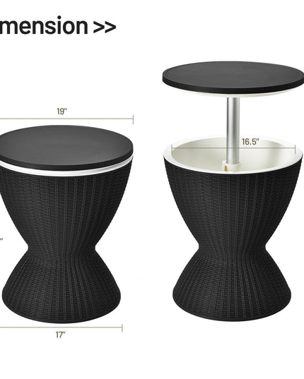 Giantex Cool Bar Table, 8 Gallon Beer and Wine Cooler