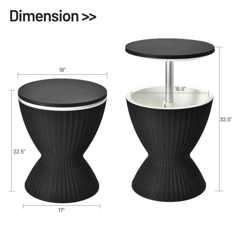 Giantex Cool Bar Table, 8 Gallon Beer and Wine Cooler