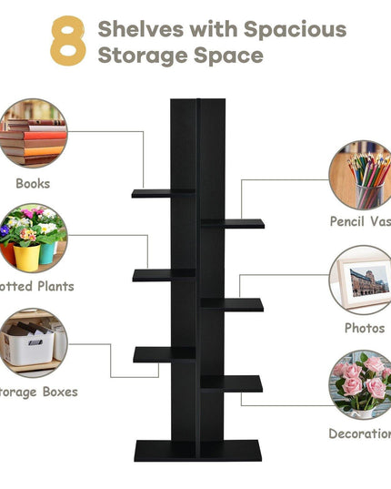 7-Tier Bookshelf, Multipurpose Storage Shelf 9.5 x 8 x 56 inches - Giantexus